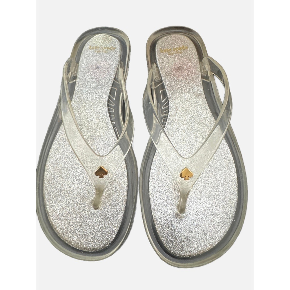 NWOT Kate Spade Glitter Jelly Flip Flops Size 7